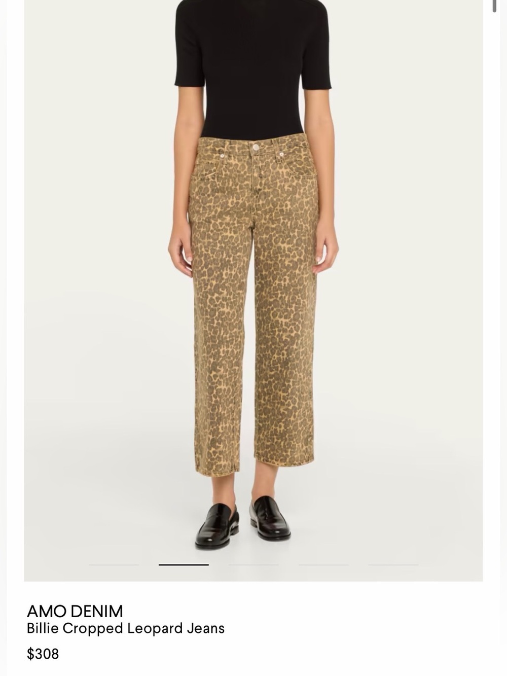 Amo Denim (Billie Cropped Leopard Jeans)